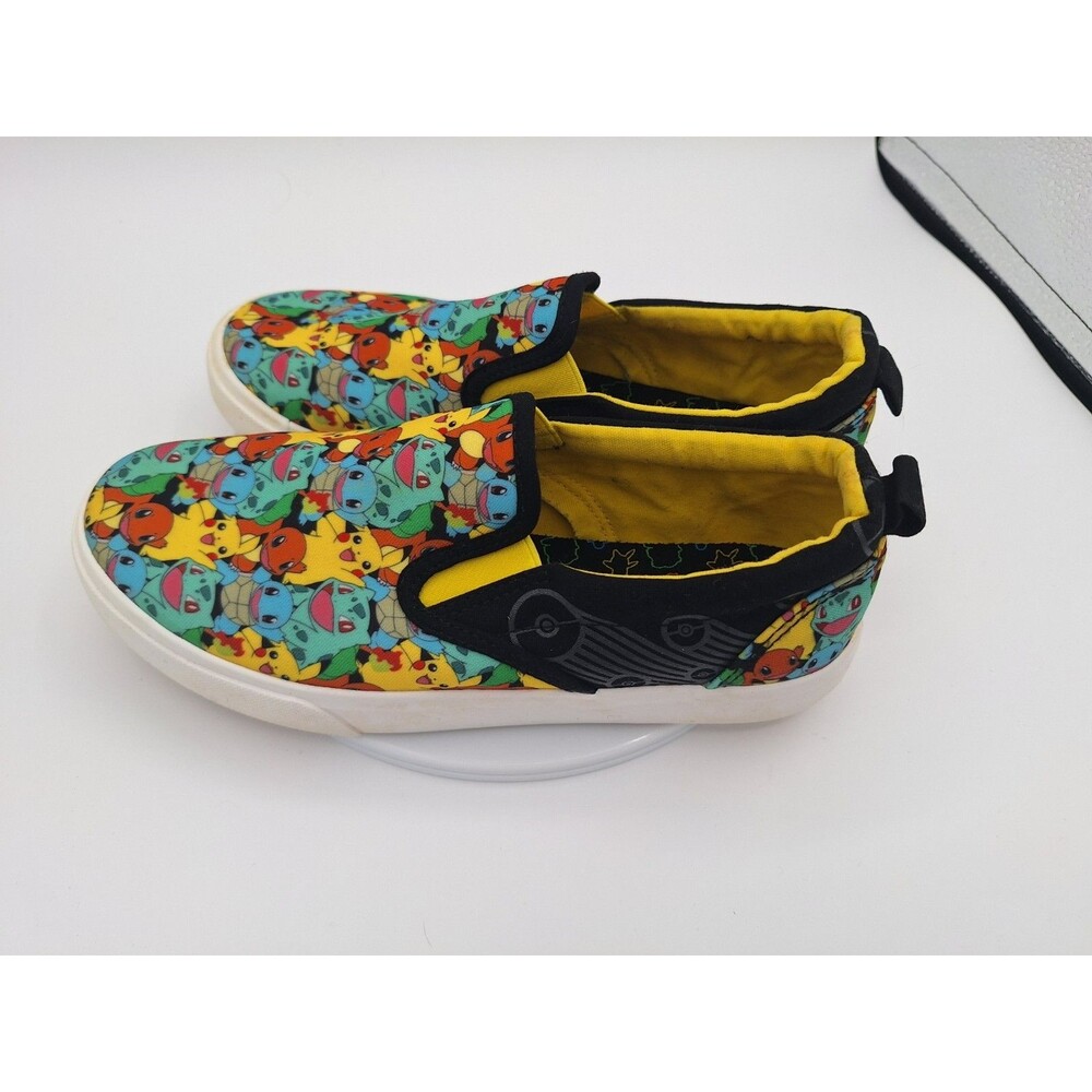 NEW GroundUP Pokemon PIKACHU Slip-On Canvas Sneaker Shoes Unisex Big Kids Size 5 - Picture 3 of 8
